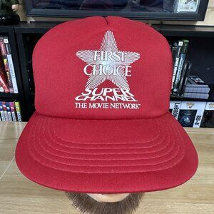 Vintage Hat 80s 90s Super Channel Movie Network Canada Snapback Trucker Mesh